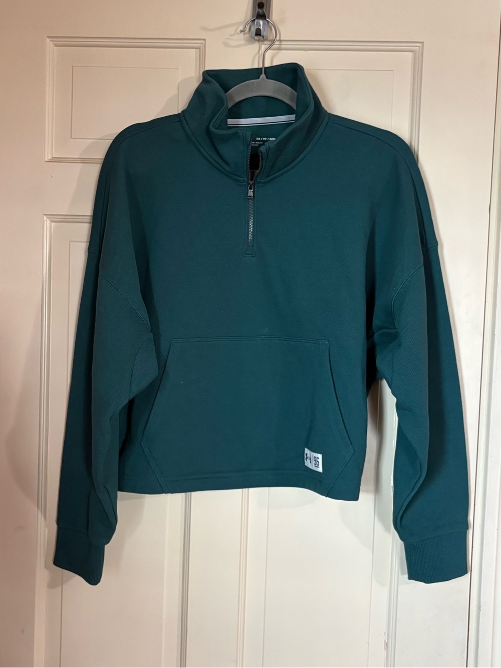 NWT Under Armour Womens Fleece Playback Pullover 1/4 Zip Size XS Green  New